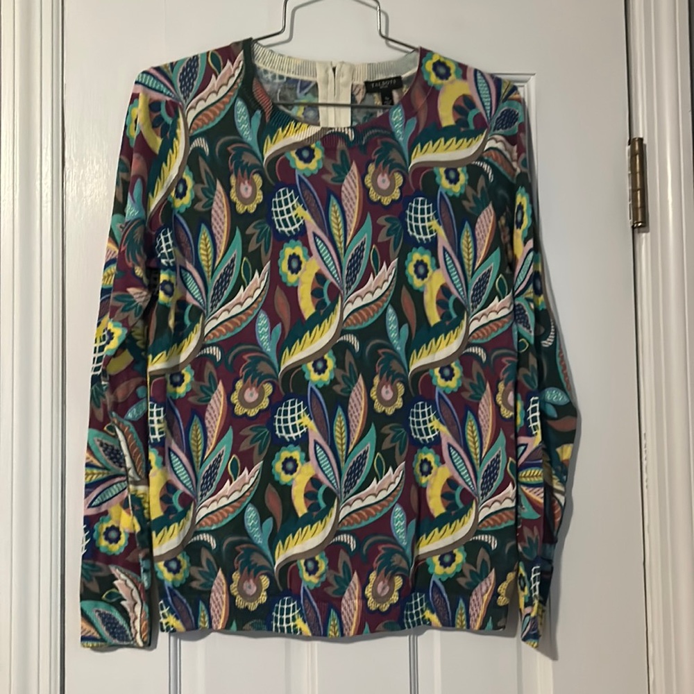 Talbots Lightweight Sweater Green, Pink, and Blue Size Small Petite